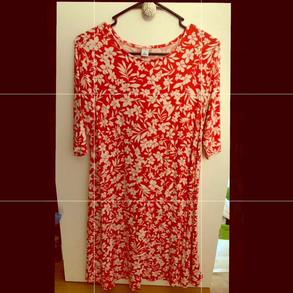Coral Floral Old Navy Dress